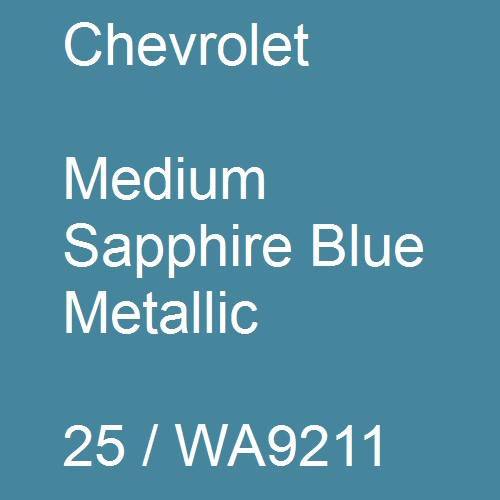 Chevrolet, Medium Sapphire Blue Metallic, 25 / WA9211.